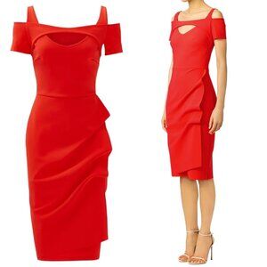 Chiara Boni La Petite Robe Jodilin Red Stretch Jersey Dress 2 Cocktail Evening